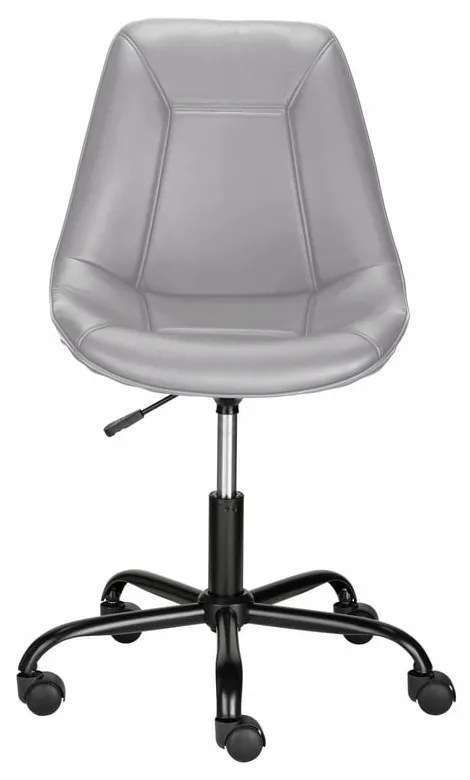 Scaun de birou gri din imitație de piele Kenny – Støraa