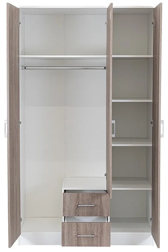 Dulap Miami 120x205 cm stejar York-alb