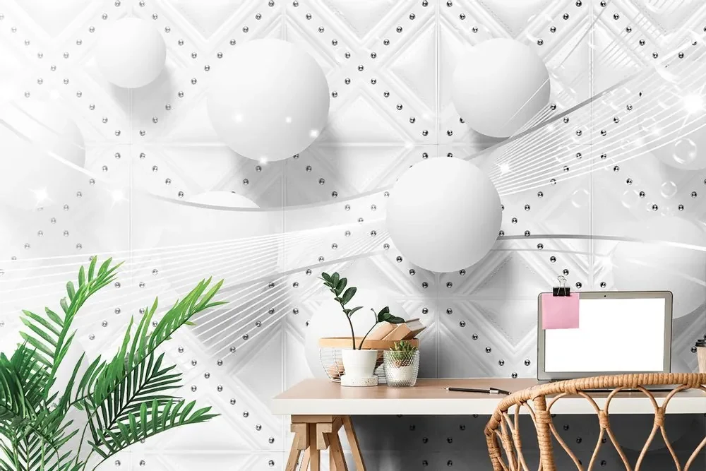 Tapet lux în design alb și negru