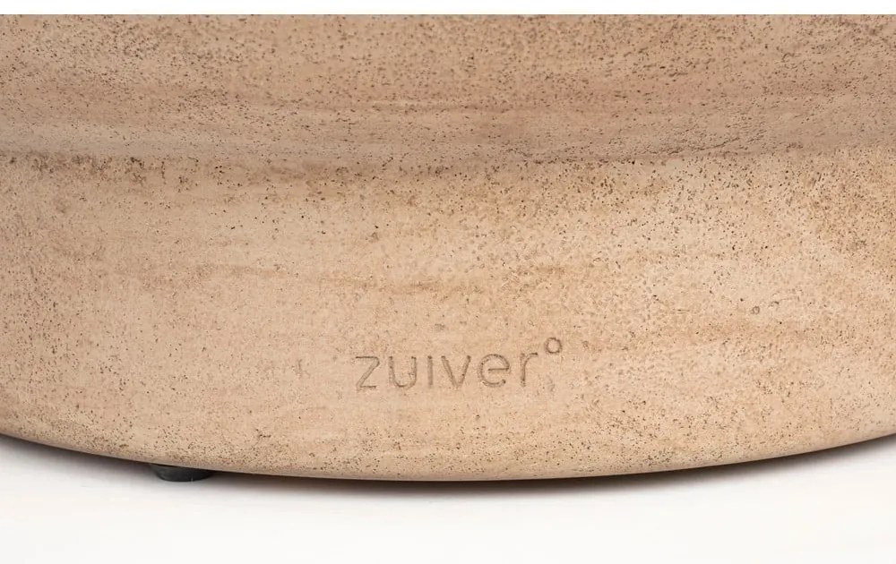 Măsuță de cafea în culoare naturală rotundă cu aspect de piatră ø 80 cm Noble – Zuiver