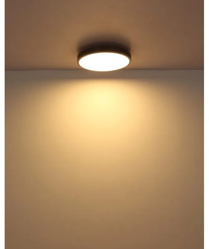 Plafoniera LED aluminiu argintiu, MDF gri DORO 45cm