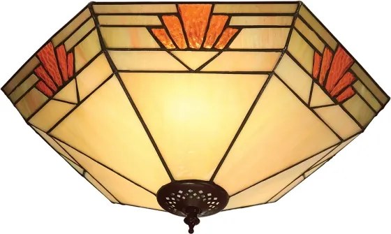 Endon 64284 - Plafonieră Tiffany NEVADA, 2xE27/60W/230V, diametru 40 cm