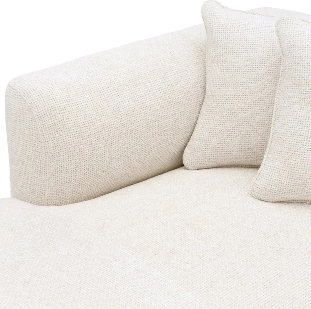 Coltar LUX design LUX cu sezlong stanga Corso Lounge, Lyssa off-white