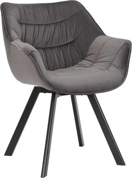 Scaun pivotant The Dutch Comfort, catifea gri