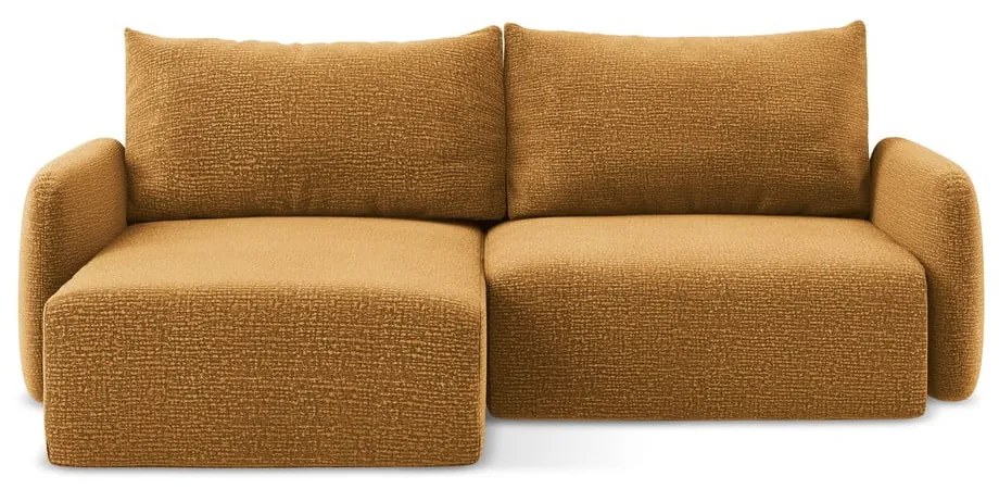 Colțar portocaliu extensibil/cu spațiu de depozitare (cu colț pe partea stângă) Kalena – Makamii