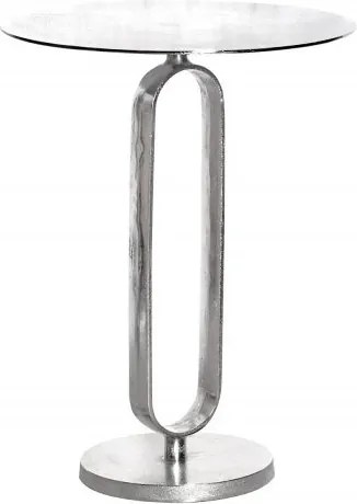 Masuta laterala din aluminiu Elegance 60cm argintiu