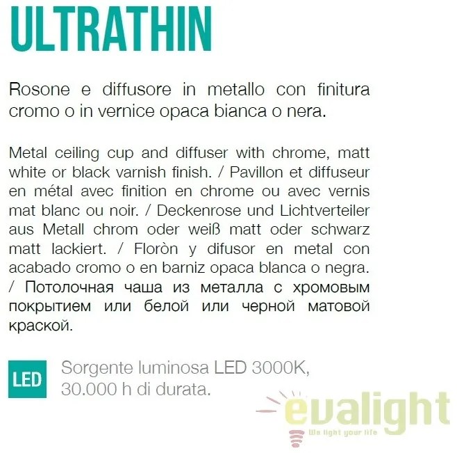 Pendul LED modern design ultra-slim ULTRATHIN SP1 SMALL negru 156699