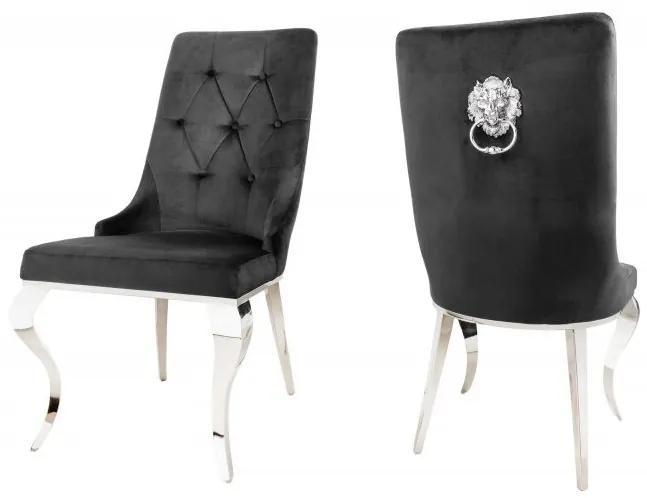 Set 2 scaune stil baroc Modern Barock, negru