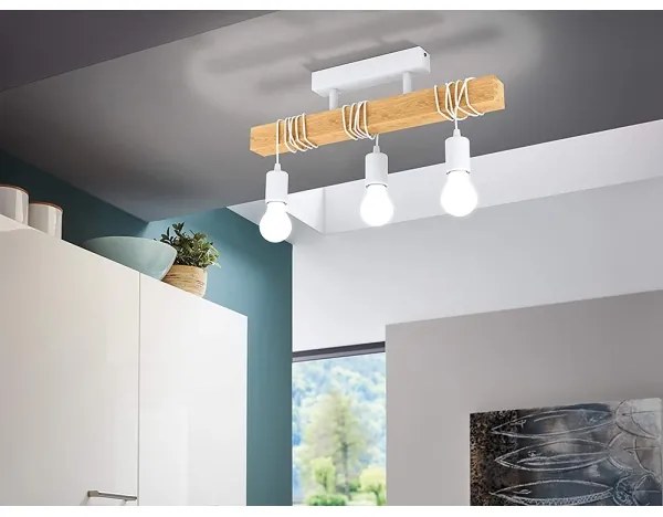 Eglo 33166 - Lustră aplicată TOWNSHEND 3xE27/60W/230V