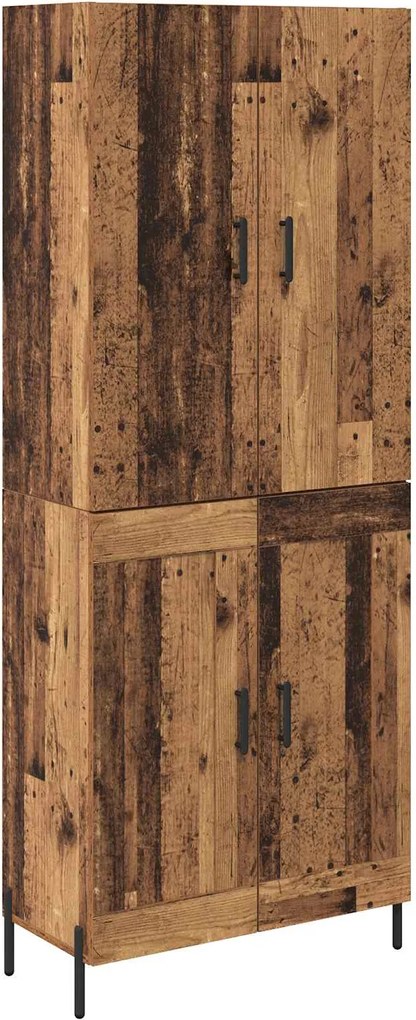 vidaXL Bufet Pe perete Lemn Vechi 69,5 x 34 x 180 cm Lemn compozit