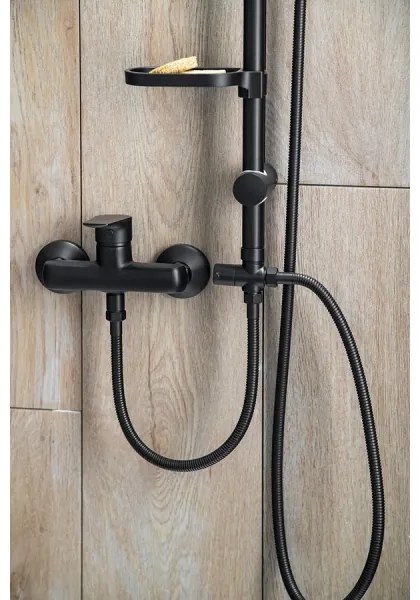 Set de duș Aqualine KERA negru mat