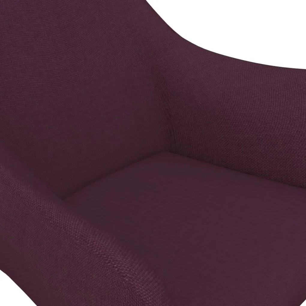 Scaun de bucatarie pivotant, violet, material textil 1, Violet