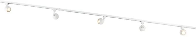 Sistem de șine modern monofazat cu 5 spoturi albe - Gissi