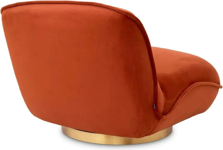 Fotoliu pivotant design elegant LUX Relax, portocaliu