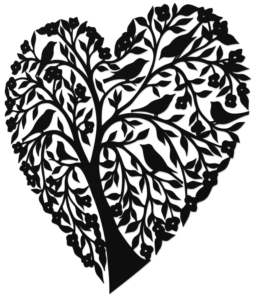 Decoratiune perete - Tree heart with birds