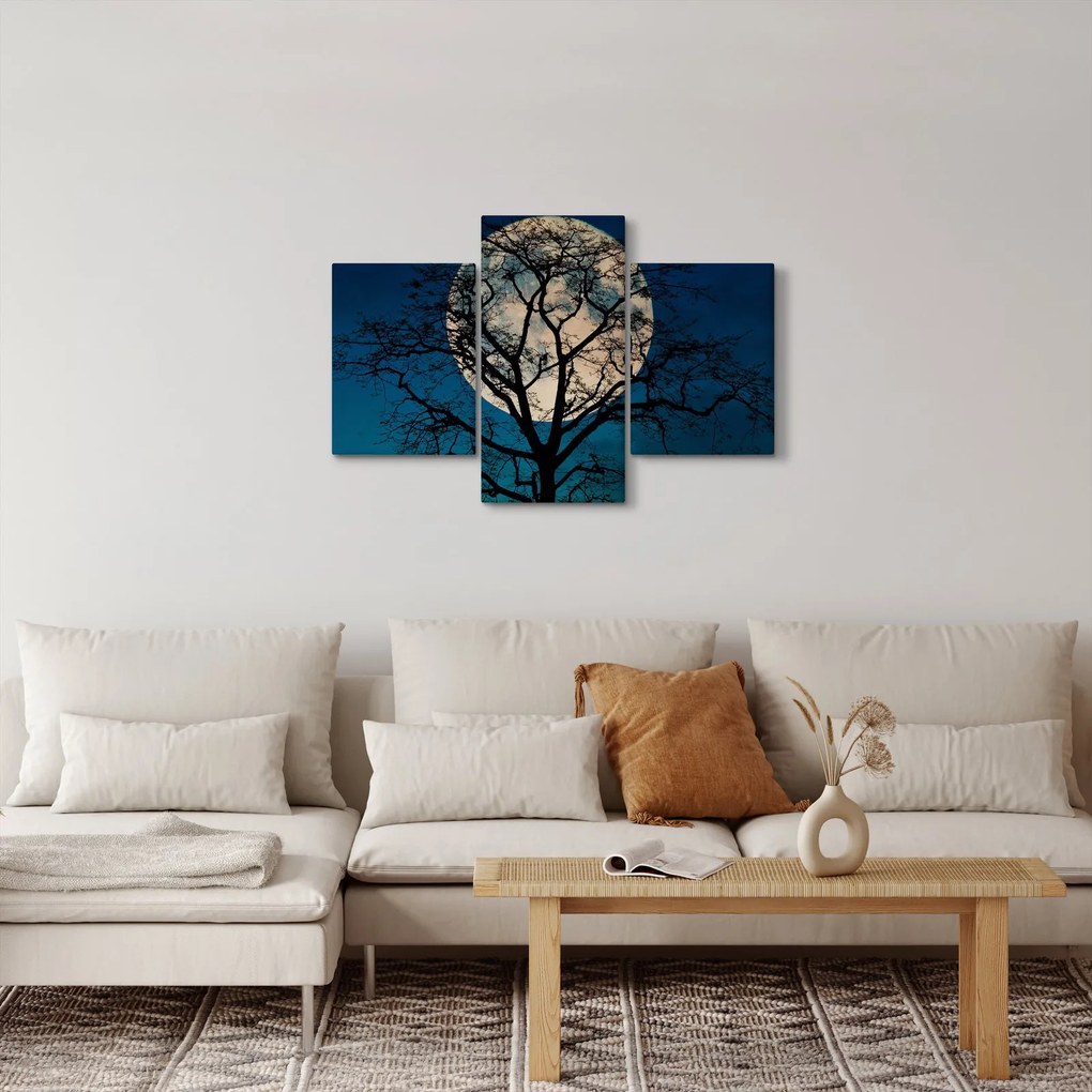 Tablou copacului cu lună plină (90x60 cm)