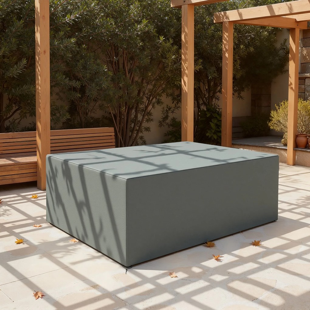Outsunny Husă pentru mobilier de grădină, husă pentru set de grădină impermeabilă, rezistentă la vânt și la UV, 275 x 205 x 90 cm, gri | Aosom Romania