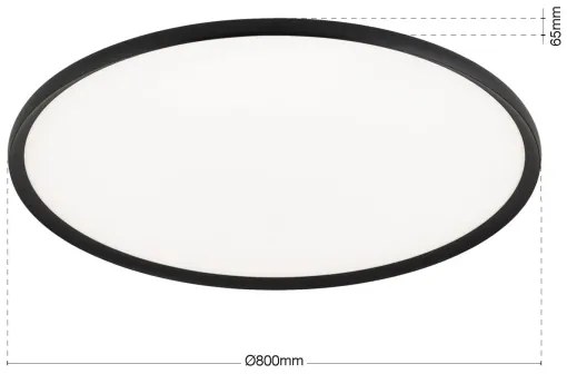 Orion - Plafonieră LED KANT LED/66W/230V 2700/3000/4000K Ø 80 cm neagră