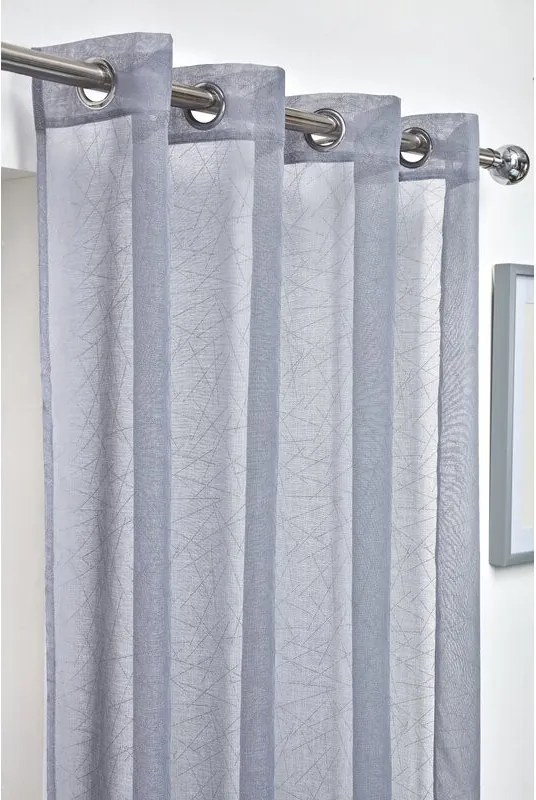 Perdea Grommet gri, 145 x 228 cm