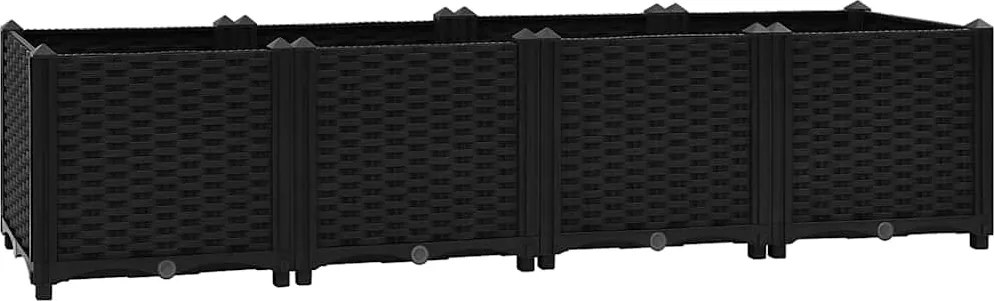 vidaXL Strat înălțat, 160x40x38 cm, polipropilenă