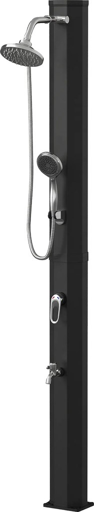 Outsunny Duș solar 35L, protecție anti-îngheț, 2 capete de duș, robinet pentru picioare | Aosom Romania