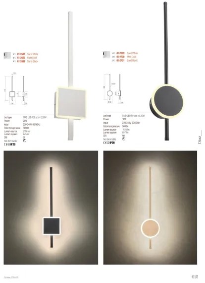 Aplică LED Redo 01-2701 DIAZ LED/18W/230V CRI 90 negru