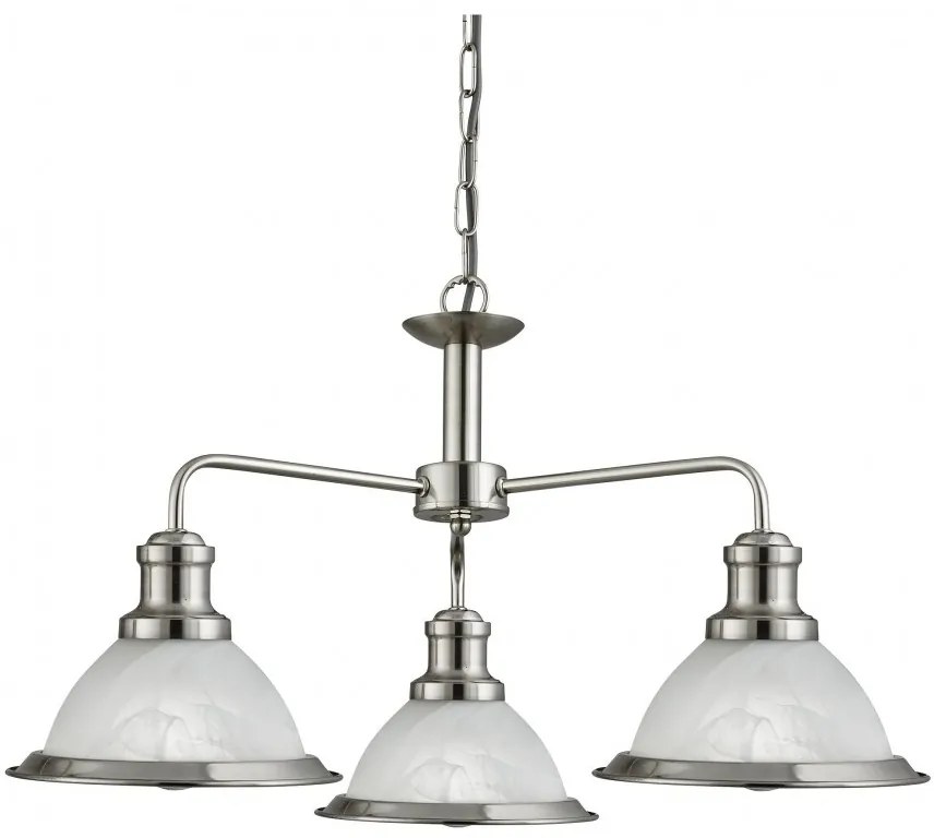 Lustra suspendata design clasic Bistro argintiu satin 1593-3SS SRT