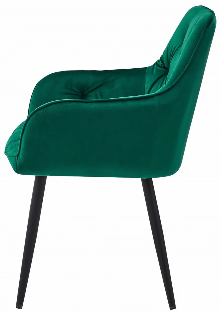 Scaun de masa JORK VELVET, verde inchis