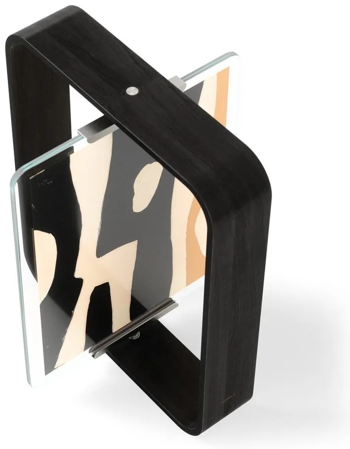 Ramă foto neagră cu picior de susținere din lemn 26x31,5 cm Bellwood – Umbra