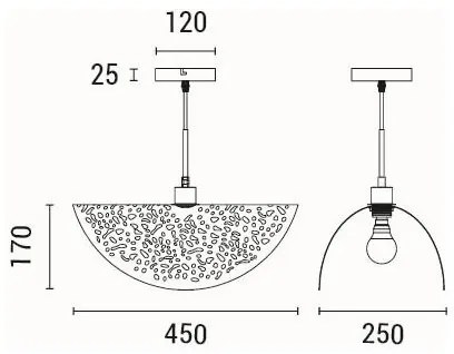 Lustră pe cablu 1xE27/15W/230V negru