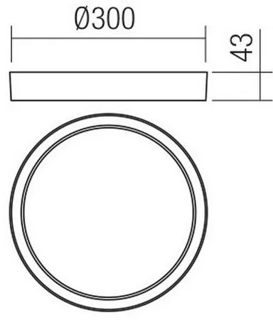 Redo 90156 - Plafonieră LED exterior PONZA 1xLED/18W/230V IP65