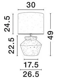 Veioza/Lampa de masa design decorativ, PLUMAGE H 44cm