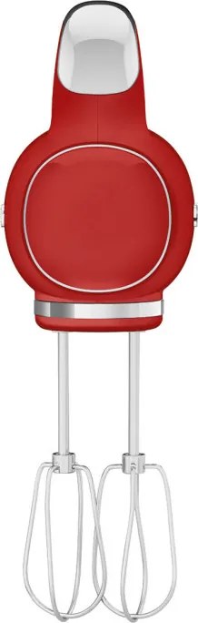 Mixer manual SMEG 50's Style HMF01RDEU, 250 W, 9 viteze, Functie Turbo, Afisaj LED, Timer, Accesorii, Rosu