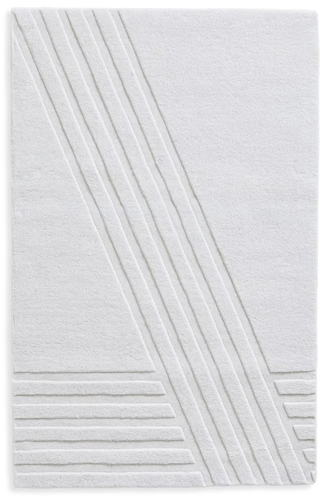 Covor Kyoto alb, mai multe dimensiuni - Woud Dimensiuni: 140 x 90 cm