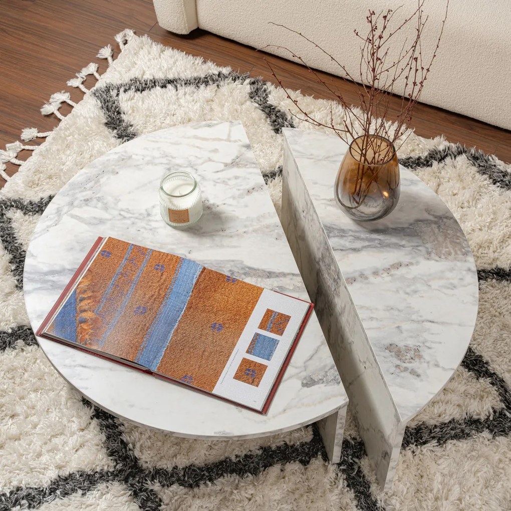 Masă de cafea Orion Freesia Marble