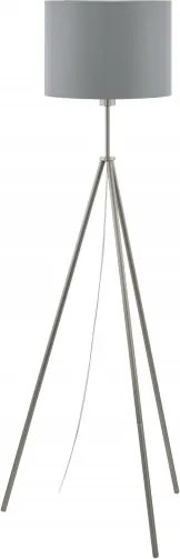 Lampadar Scigliati, metal/textil, gri, 144 x 34 cm, 60w