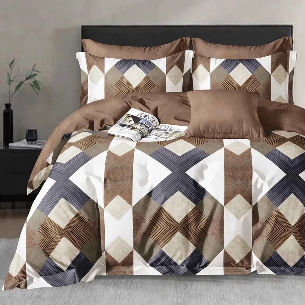 Lenjerie de pat din microfibra ZAVARI maro Dimensiune lenjerie de pat: 70 x 80 cm | 140 x 200 cm