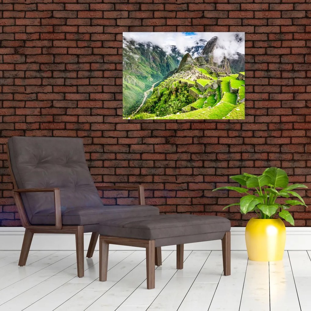 Tablou pe sticlă - Machu Picchu (70x50 cm)
