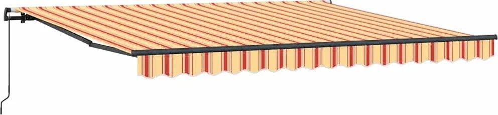 vidaXL Cortina Retractabilă Manual Galben și portocalie 400 × 300 cm