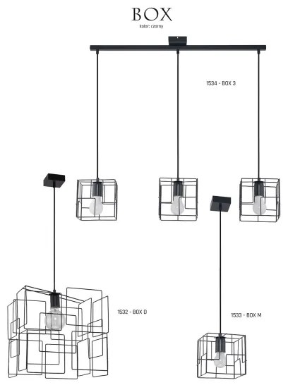 Jupiter 1533 - BOX M - Lampa suspendata BOX E27/60W