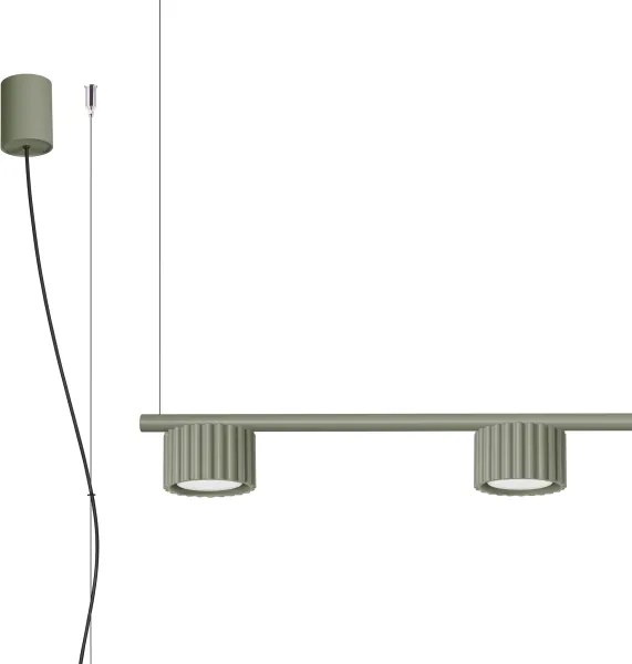Sollux SL.2698 - Lustră pe cablu AURA 4xGX53/10W/230V verde
