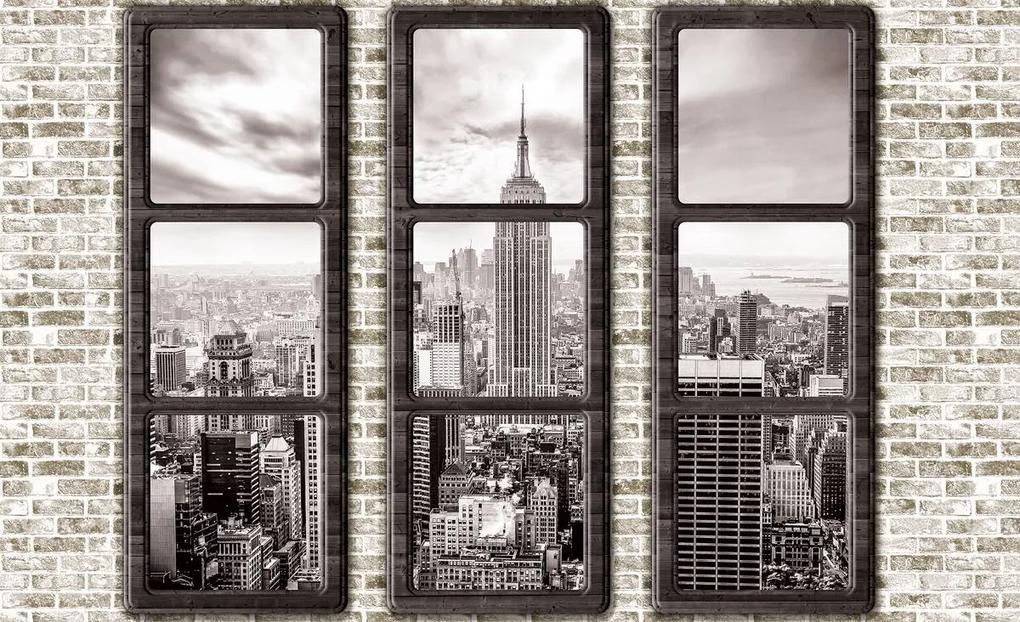 Fototapet - New York - privire din geam (254x184 cm), în 8 de alte dimensiuni noi