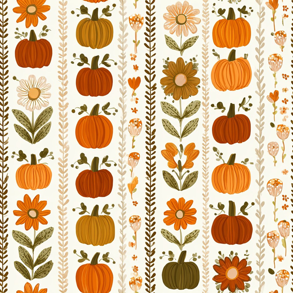 Husa de pernă din flanel PUMPKIN LINES 50x70 cm, colorat