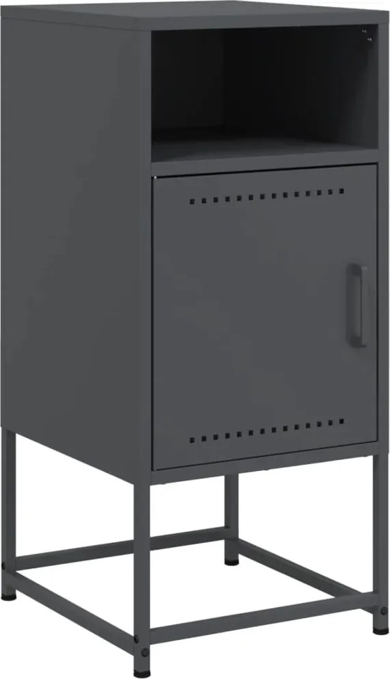 vidaXL Noptieră, antracit, 36x39x78 cm, oțel