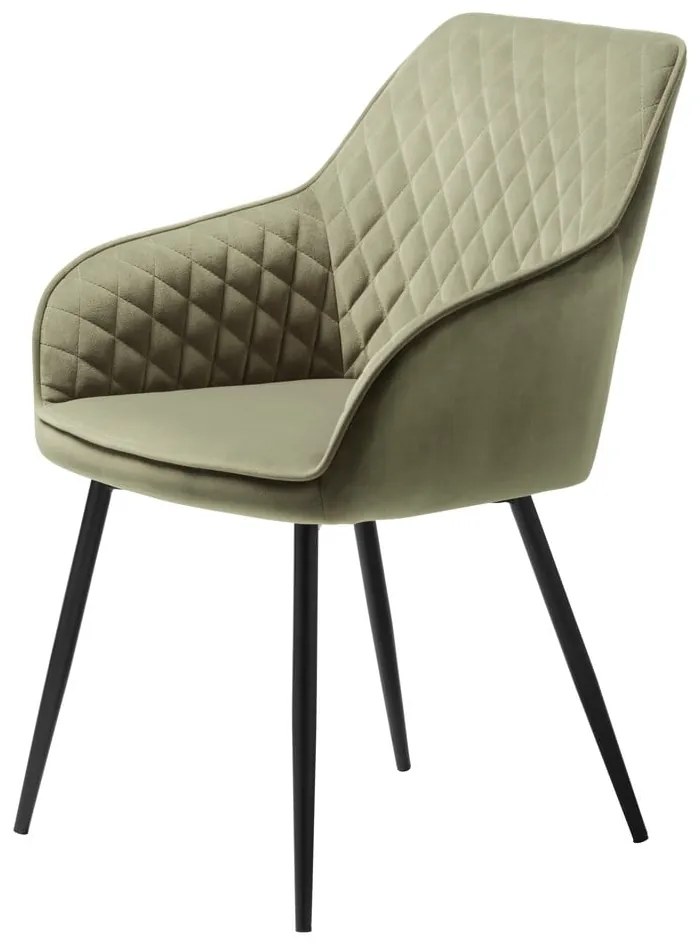 Scaun de dining kaki din catifea Milton – Unique Furniture