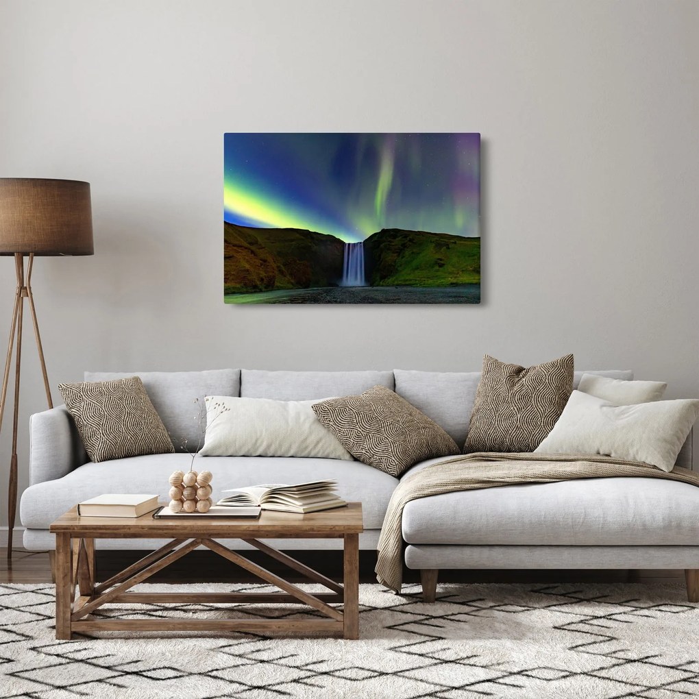 Tablou - Aurora Boreală în Islanda (90x60 cm)