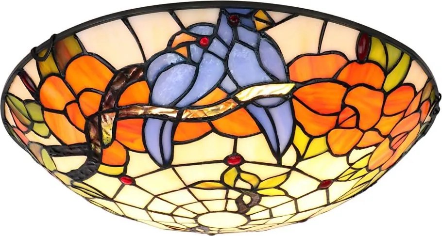Brilagi - Plafonieră Tiffany din vitralii JUNGLE 2xE27/60W/230V Ø 40 cm