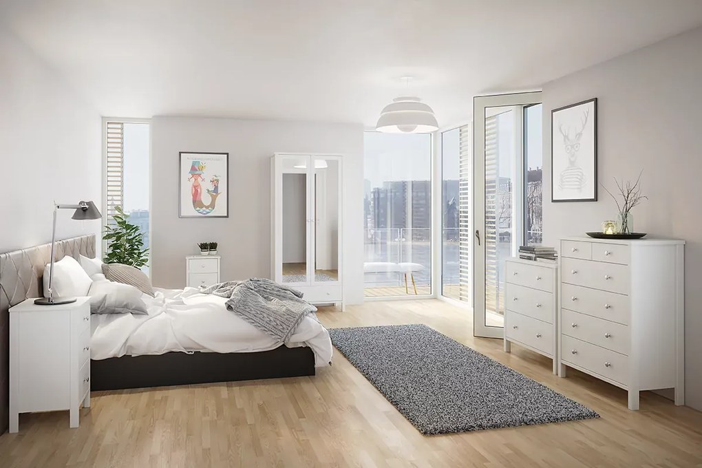 Tvilum Comoda cu 5 sertare Culoare alba, VITUS