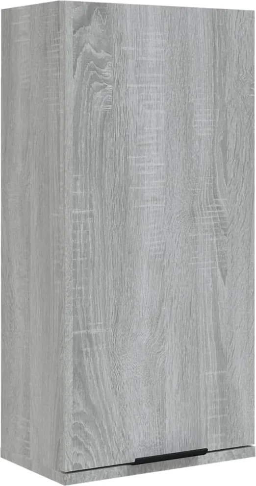 vidaXL Dulap de baie montat pe perete, gri sonoma, 32x20x67 cm