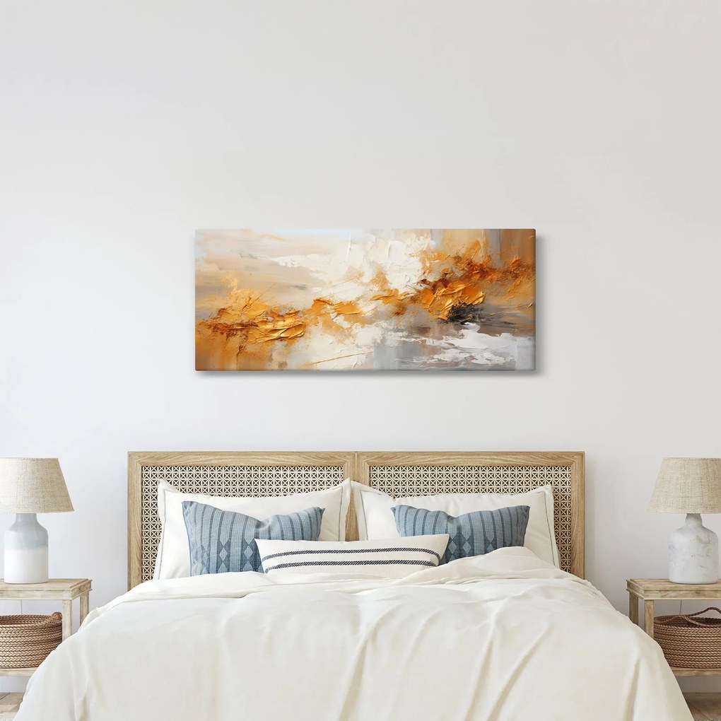 Tablou - Textura aurie (120x50 cm)